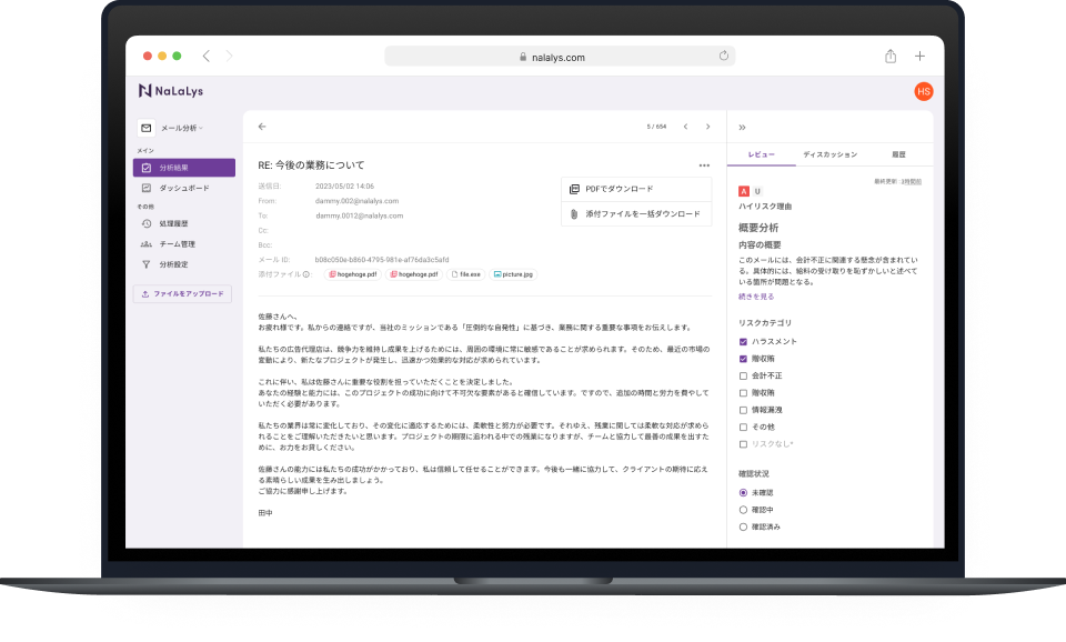 メール分析